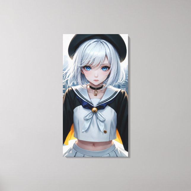 Hübsche Anime Art. Leinwanddruck (Vorderseite)