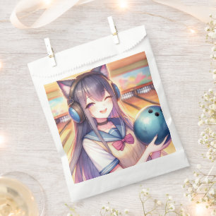 Hübsche Anime Girl im Bowling Geburtstagsparty Geschenktütchen