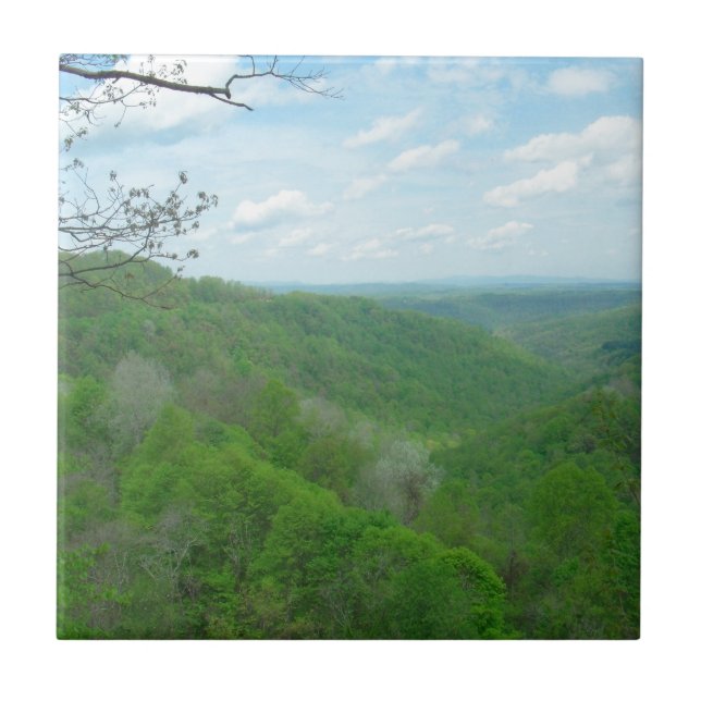 Hübsche appalachische Übersicht Fliese (Vorderseite)