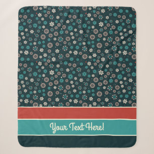 Hübsche Aquamarine Aqua Red White Scandinavian Sno Sherpadecke