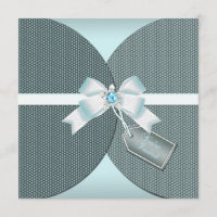 Hübsche Aquamarine Hochzeit Einladung mit Juwelier