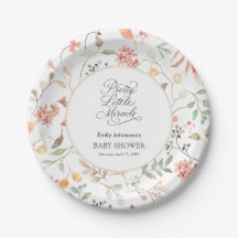 Hübsche Aquarell-Wildblumen-Baby-Party