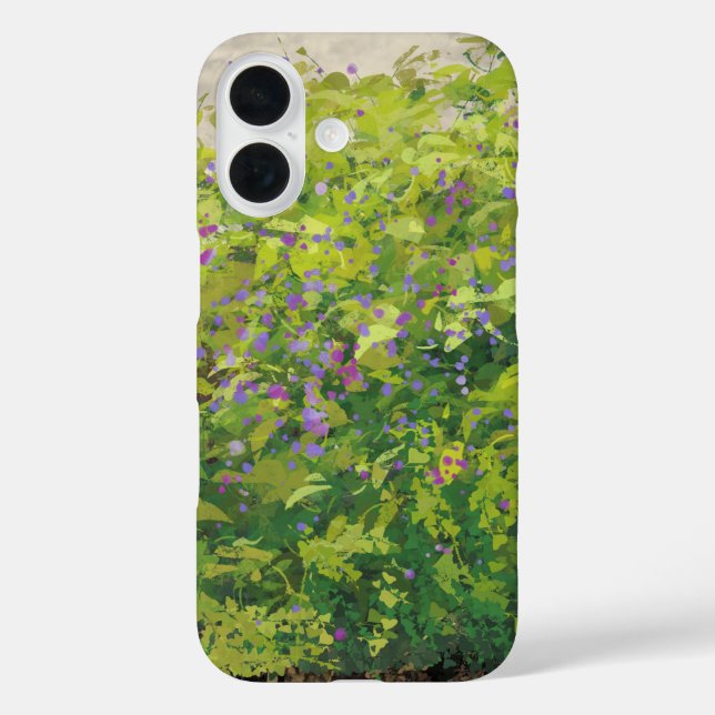 Hübsche Aquarellbilder mit floraler Bush Grafik iPhone 16 Hülle (Rückseite)