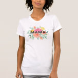 Hübsche Aquarellblume MAMA Mama T-Shirt<br><div class="desc">Dieses stilvolle Shirt zeichnet sich durch eine farbenfrohe Aquarellblütengestaltung aus,  mit dem Wort "MAMA" in schwarz gedämpfter Farbe. Ein tolles Geschenk für eine junge Mutter,  Muttertag,  Geburtstag,  Weihnachten oder jeden anderen Urlaub oder besondere Anlass! In unserem Shop finden Sie koordinierende Shirts für Babys und Kinder!</div>