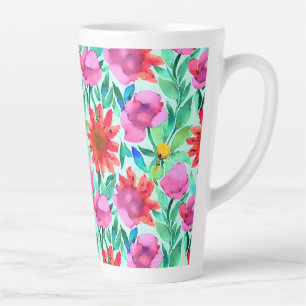 Hübsche Aquarellblume Milchtasse