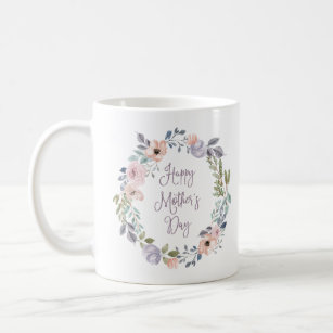Hübsche Aquarellblume   Muttertag glücklich Kaffeetasse