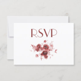Hübsche Aquarellfarbe Burgund Blumenkohl UAWG Einladung