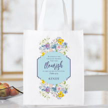 Hübsche Aquarellfarben Blume Bibel Verse Personali