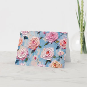 Hübsche Aquarellfarben-Blumenkarte Feiertagskarte