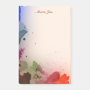 Hübsche Aquarellfarben Confetti Spritzer Vintage C Post-it Klebezettel