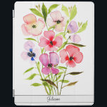 Hübsche Aquarellfarben mit Namen iPad Hülle<br><div class="desc">Dieses schöne iPad Cover besticht durch einen handbemalten Bouquet mit Aquarellfarben-Wildblumen. Die Farbtöne Rot,  Rosa,  lila,  Blau,  Grün,  Pfirsich und eine Vielzahl anderer Farbtöne sind hier zu finden. Das hübsche feminine Design ist perfekt für jede Frau,  und ihr Name ist in elegantem Schriftsatz ganz unten.</div>