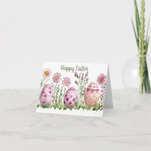 Hübsche Aquarellfarben Ostern Eizellkarte Karte