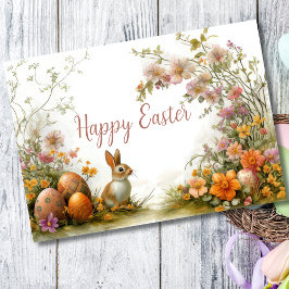Hübsche Aquarellfarben Ostern Eizellkarte Karte