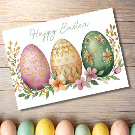 Hübsche Aquarellfarben Ostern Eizellkarte Karte