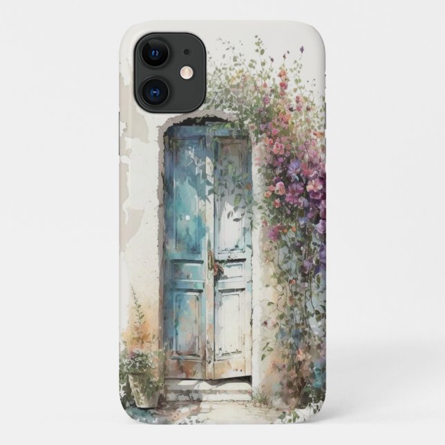 Hübsche Aquarelltüren Wildblumen Geschenk für sie Case-Mate iPhone Hülle (Rückseite)