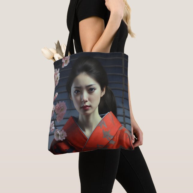 Hübsche Asienfrau Tasche (Von Nahem)