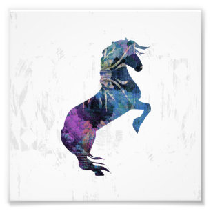 Hübsche Aufzucht Fantasy Horse Art Fotodruck