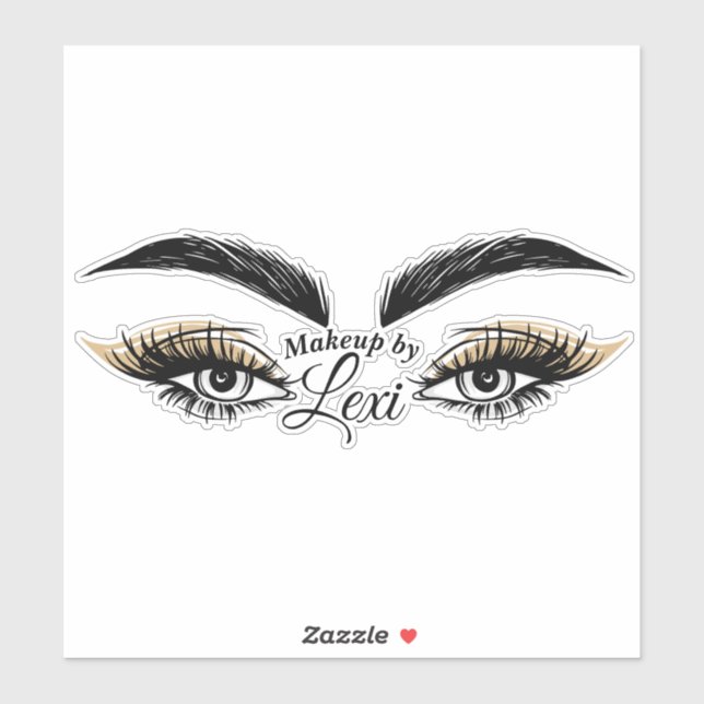 Hübsche Augen Schönheitssalon Makeup Eyelashes Las Aufkleber (Blatt)