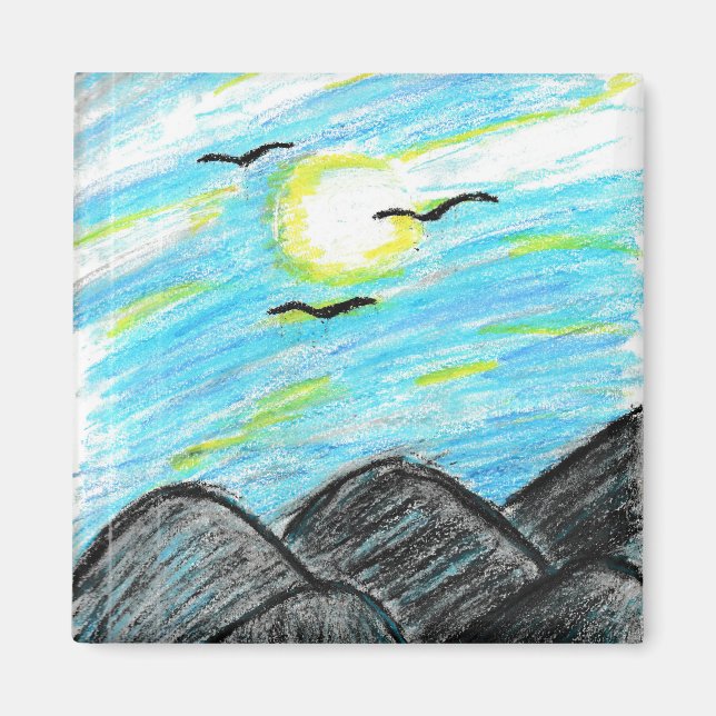 Hübsche Aussicht auf die Berge Magnet (Vorne)