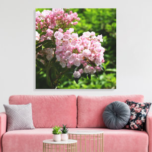 Hübsche Berg Laurel Rosa Blume Leinwand