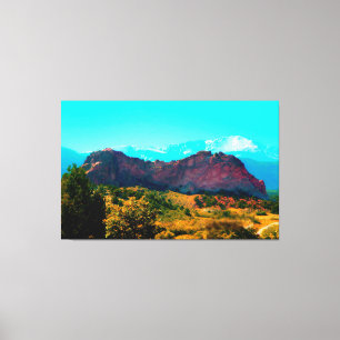 Hübsche Berglandschaft Wrapped Canvas Leinwanddruck