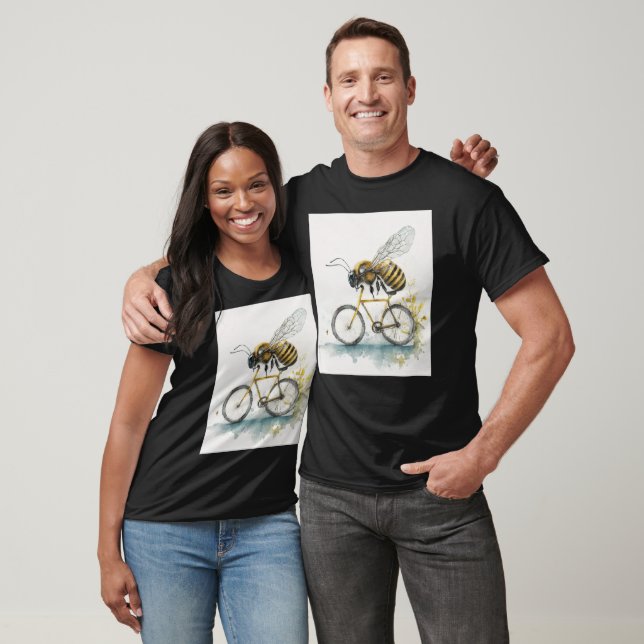 Hübsche Biene, die mit dem Fahrrad zeichne, Biene T-Shirt (Unisex)