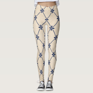 Hübsche Blaue Blume Leggings