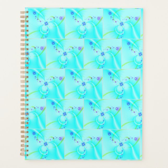 Hübsche blaue Blume Planer (Vorderseite)