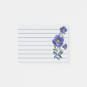 Hübsche blaue Blume  Post-it Klebezettel