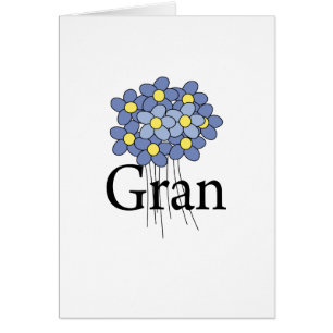 Hübsche blaue Blumen-Gran-T-Shirt