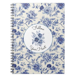 Hübsche blaue Blumen Notizblock
