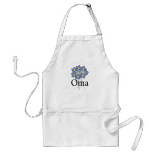 Hübsche blaue Blumen-Oma-T-Shirt Schürze