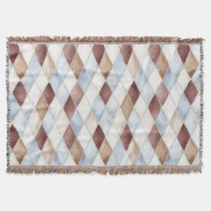 Hübsche Blaue Creme Beige Braune Diamanten Decke