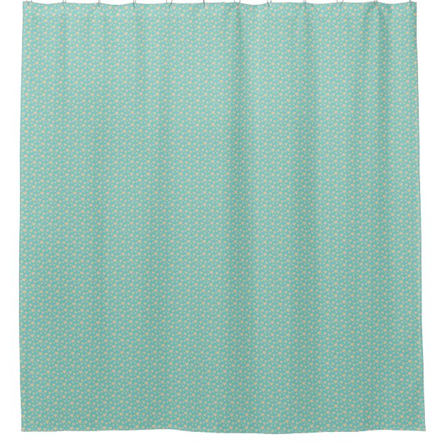 Hübsche blaue Herzen Duschvorhang (Vorderseite)