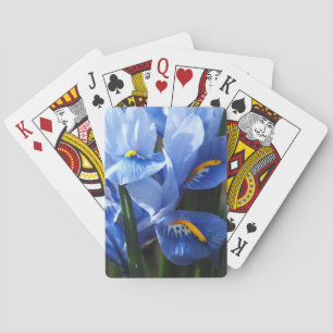Hübsche blaue Irisspielkarten Spielkarten