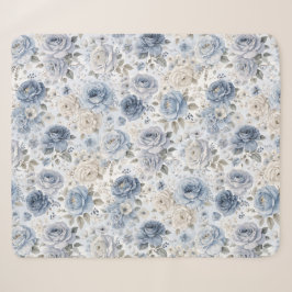 Hübsche Blaue Rose Floral Aquarell Sherpadecke
