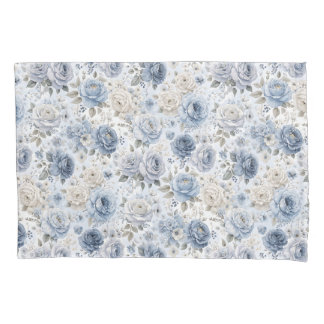 Hübsche Blaue Rose Floral Wasserfarbe Kissenbezug
