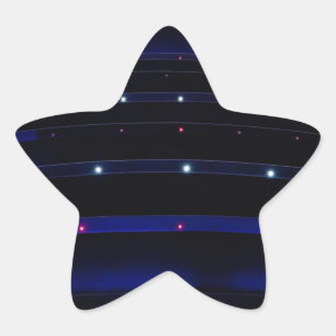 Hübsche blaue Streifen Stern-Aufkleber