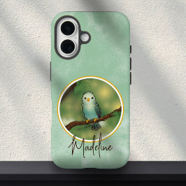 Hübsche blaue süße Vogelmalerei mit individuellem iPhone 16 Hülle