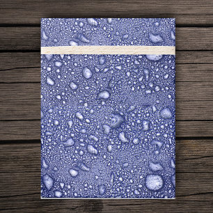 Hübsche, blauweiße Abstrakte Wassertropfen Geschenkpapier