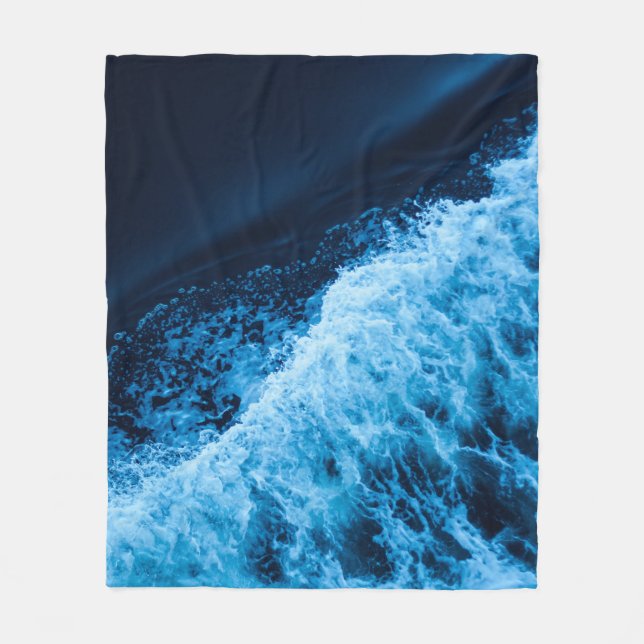 Hübsche Blauwellen Fleecedecke (Vorderseite)