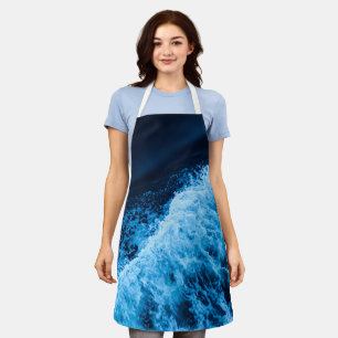 Hübsche Blauwellen Schürze