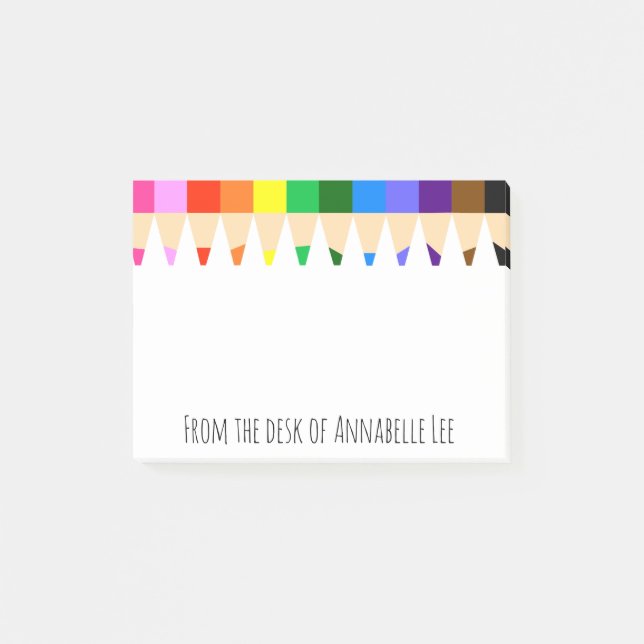 Hübsche Bleistifte Post-it Klebezettel (Vorderseite)