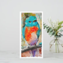 Hübsche Blue Bird Flat Holiday Card