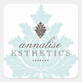 Hübsche Blue Damask Stickers