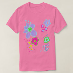 Hübsche Blume Abstrakt Art to Tragen T - Shirt