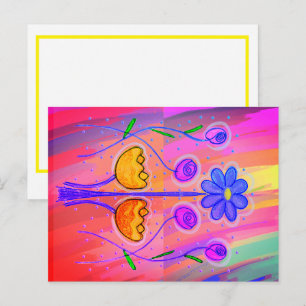 Hübsche Blume Abstrakter Hintergrund Postkarte