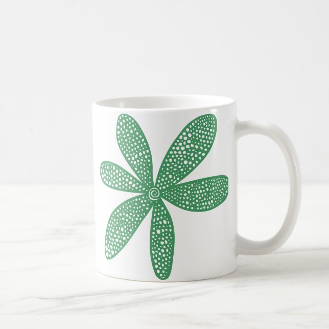 Hübsche Blume - Army Green Kaffeetasse (Rechts)