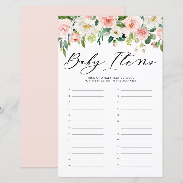 Hübsche Blume Babyartikel Babydusche (Vorne/Hinten)