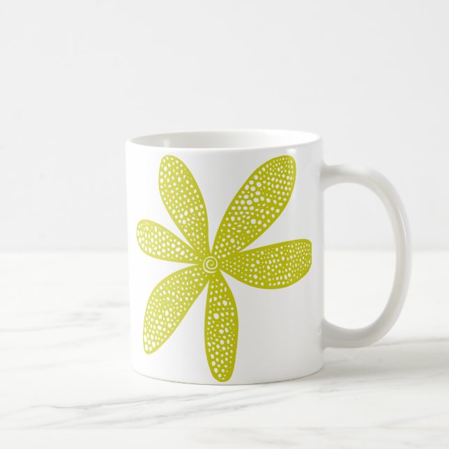 Hübsche Blume - Bananengelb Kaffeetasse (Rechts)